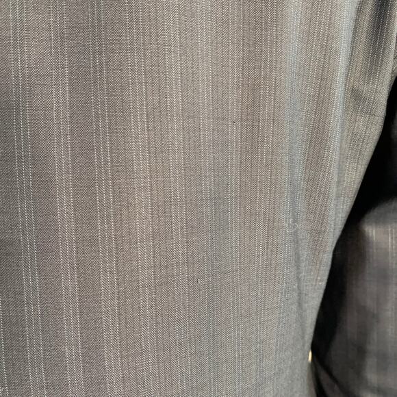 ERMENEGILDO ZEGNA Size 42 Regular Navy Blue Stripe Wool Notch Lapel Suit - Picture 9 of 16